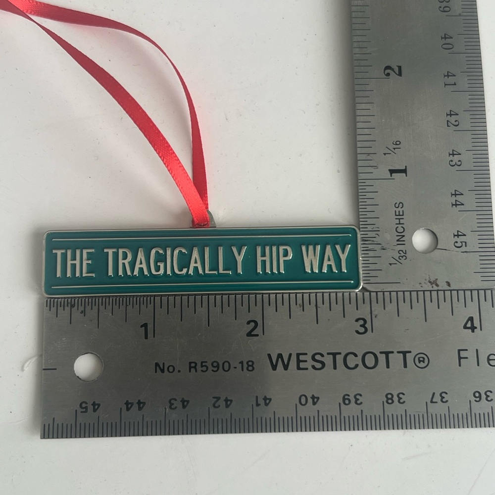 2025 Tragically Hip Metal Christmas Ornament / Decor Rare collectible Sign